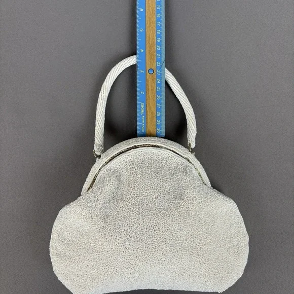 👜 Vintage Hand Made Pearl Handbag Hong Kong – Old Money Unique One Of A Kind - Picture 8 of 11